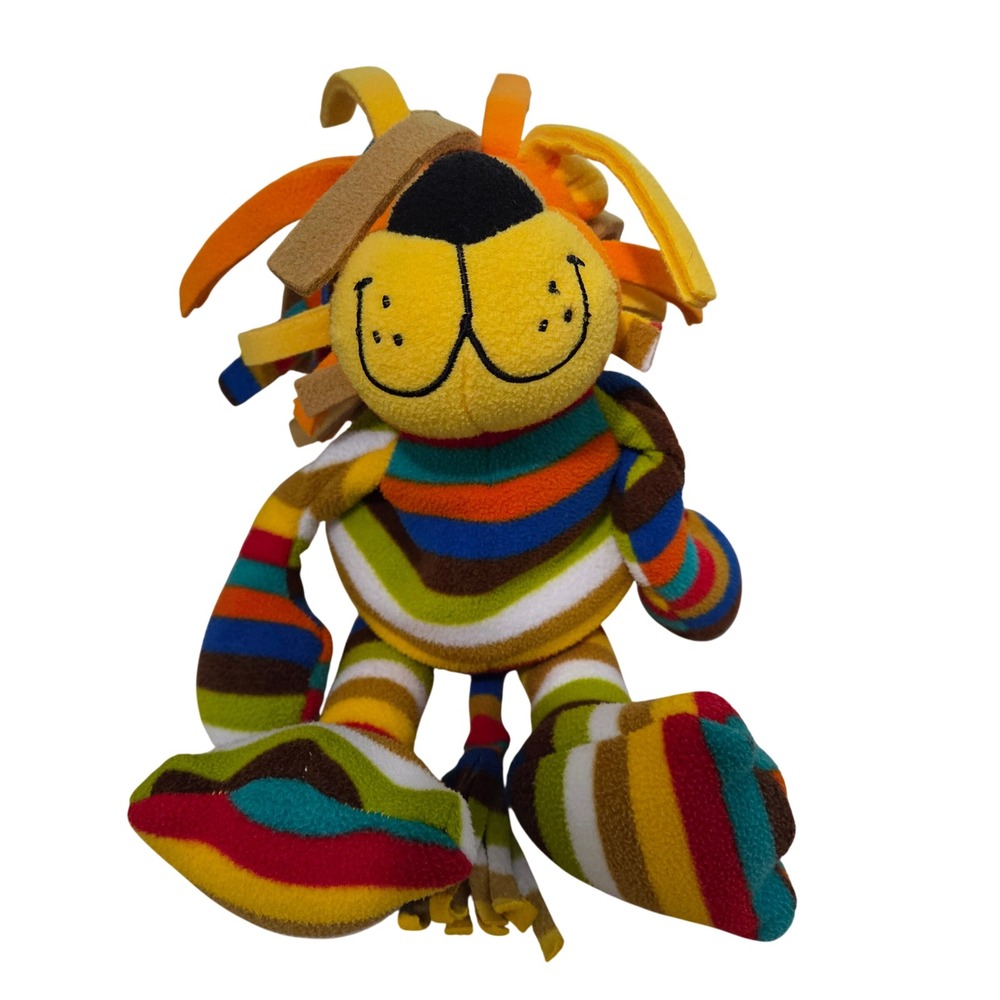 Bee Posh Striped Lion Plush Stuffed Animal Multi-Color‎ Fleece 17 Inch